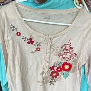 Disney Bambi Women's Cream Floral Top